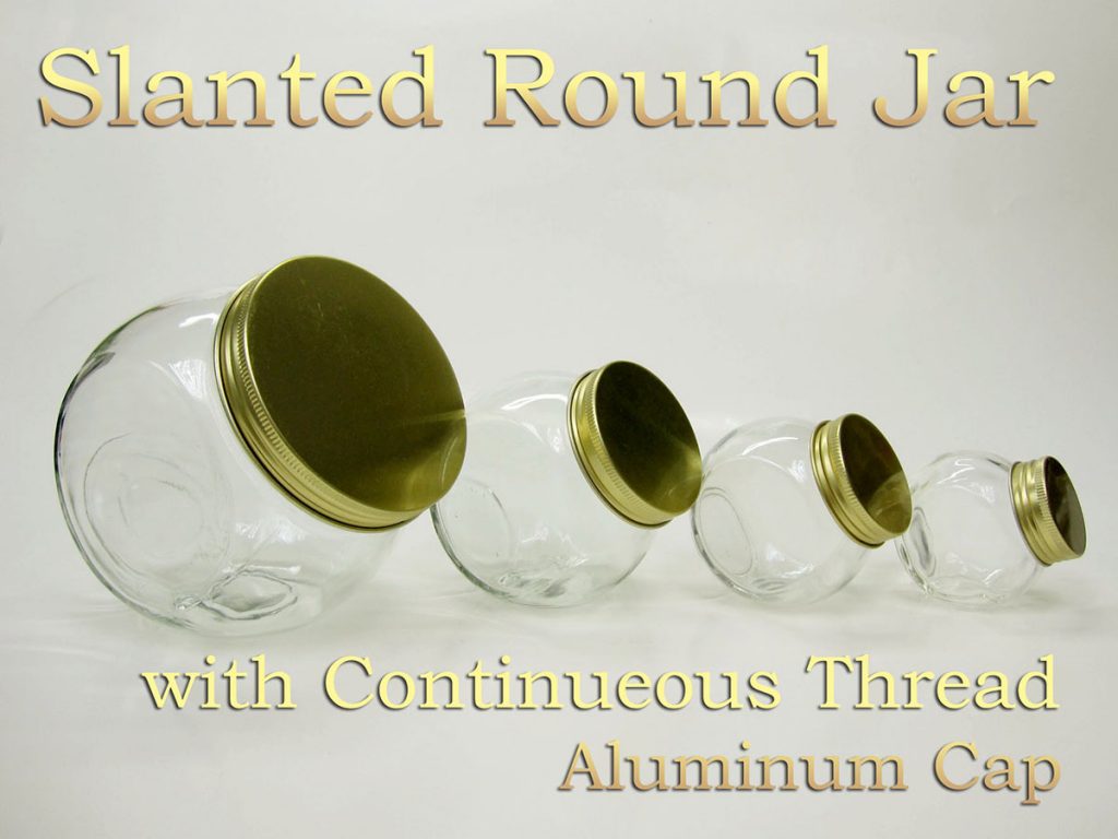 Slanted Round Jars